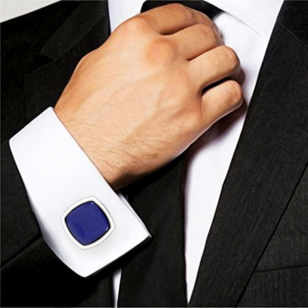 Blue Crystal Cufflinks In Box Bulk