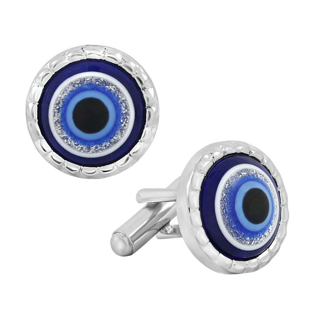 Turkish Blue Evil Eye Cufflinks In Box Bulk