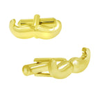 Moustache Mooch Gold Cufflinks In Box Bulk
