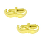 Moustache Mooch Gold Cufflinks In Box Bulk