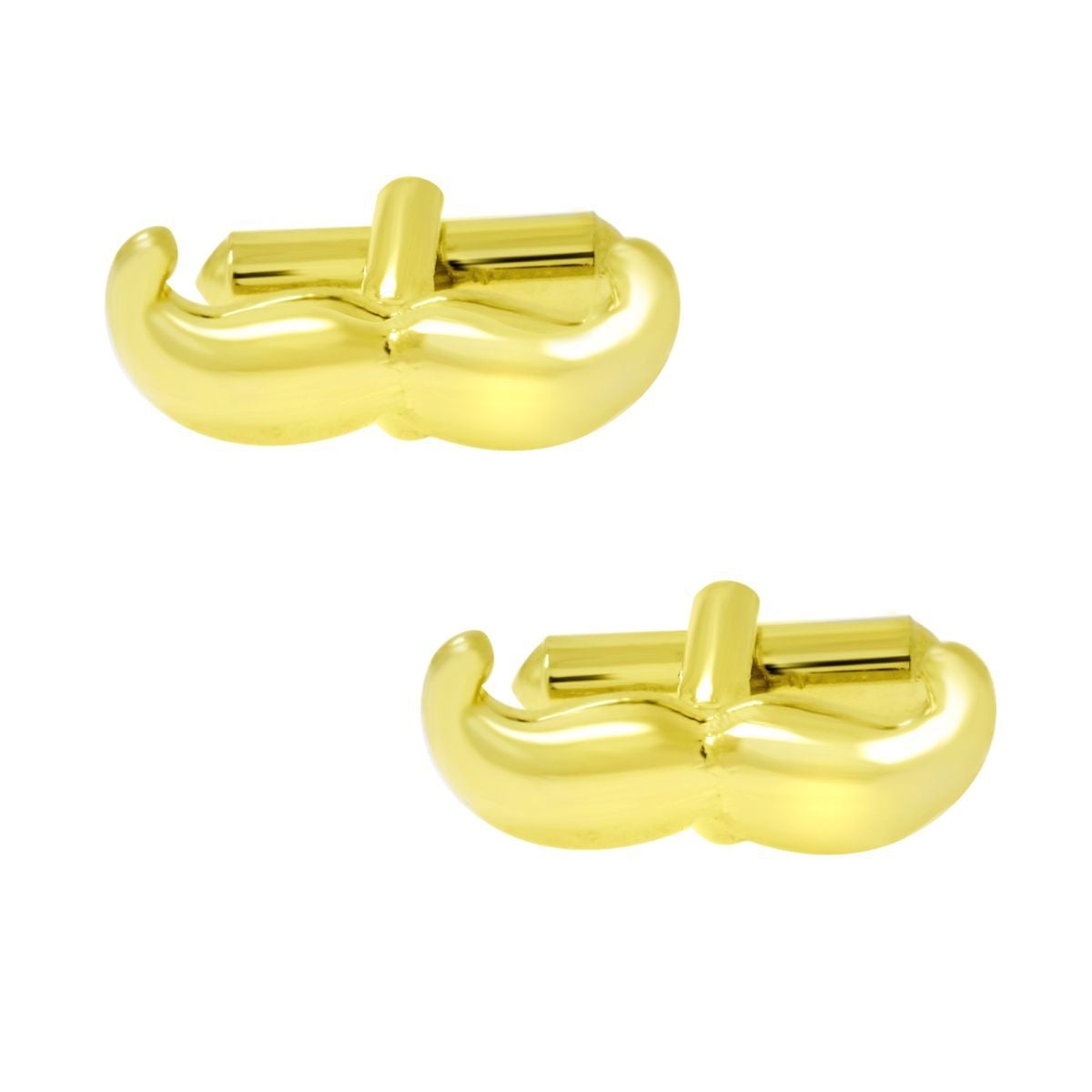 Moustache Mooch Gold Cufflinks In Box Bulk