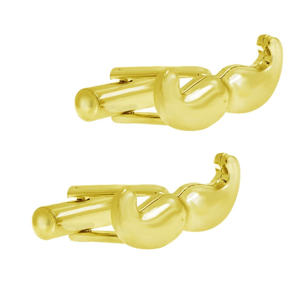 Moustache Mooch Gold Cufflinks In Box Bulk