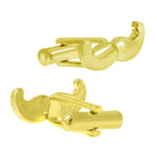 Moustache Mooch Gold Cufflinks In Box Bulk