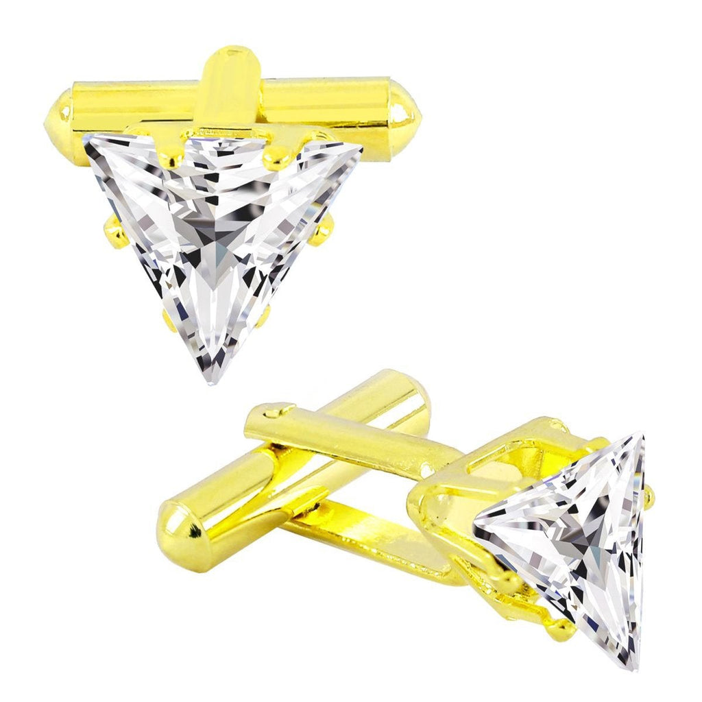 Trillion Diamond Solitaire Cufflinks In Box Bulk