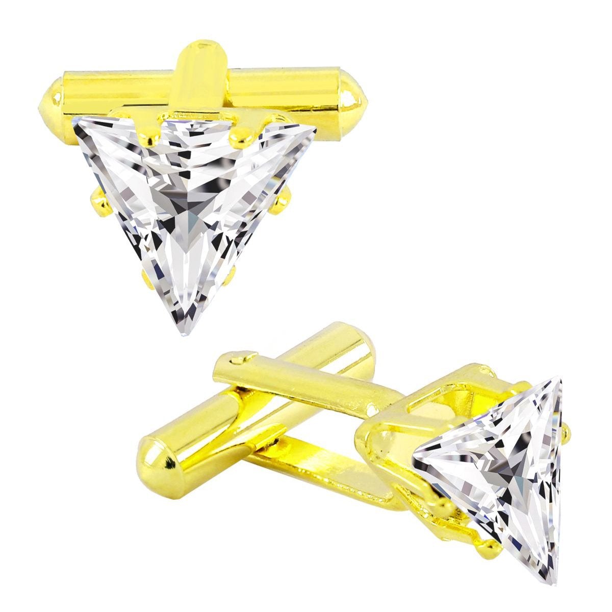 Trillion Diamond Solitaire Cufflinks In Box Bulk