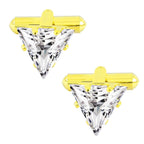 Trillion Diamond Solitaire Cufflinks In Box Bulk