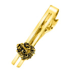 Lion Gold Oxidised Cufflinks Tie Pin Set Box Bulk