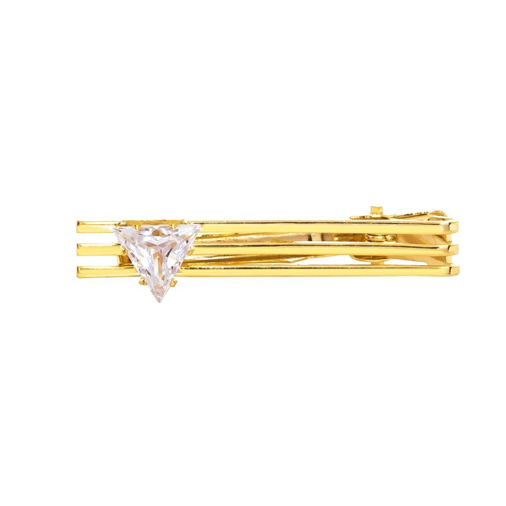 Trillion Diamond Cufflinks Tie Pin Set In Box Bulk
