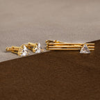 Trillion Diamond Cufflinks Tie Pin Set In Box Bulk