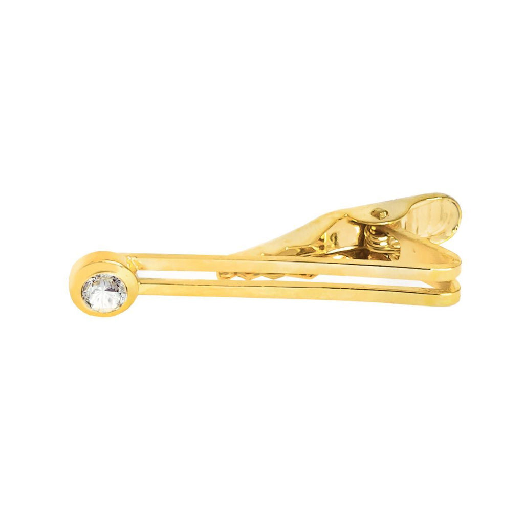 Round Diamond Gold Cufflinks Tie Pin Set In Box Bulk