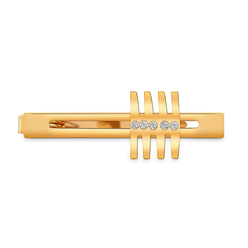 Gold Diamond Cufflinks Tie Pin Set In Box Bulk