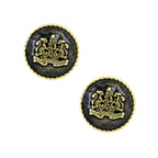 Royal Black Gold Cufflinks In Box Bulk