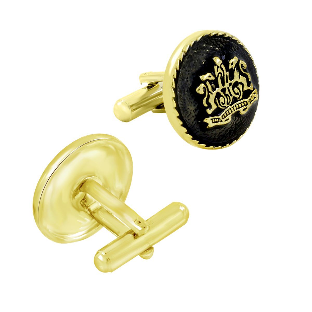Royal Black Gold Cufflinks In Box Bulk