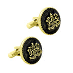 Royal Black Gold Cufflinks In Box Bulk