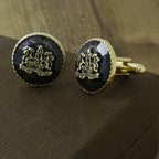 Royal Black Gold Cufflinks In Box Bulk