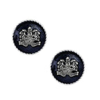 Royal Blue Silver Cufflinks In Box Bulk