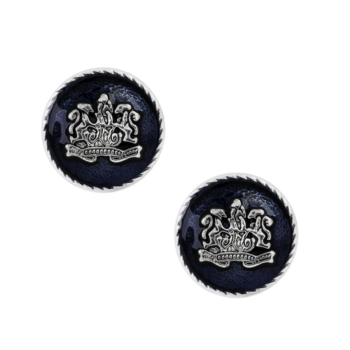 Royal Blue Silver Cufflinks In Box Bulk