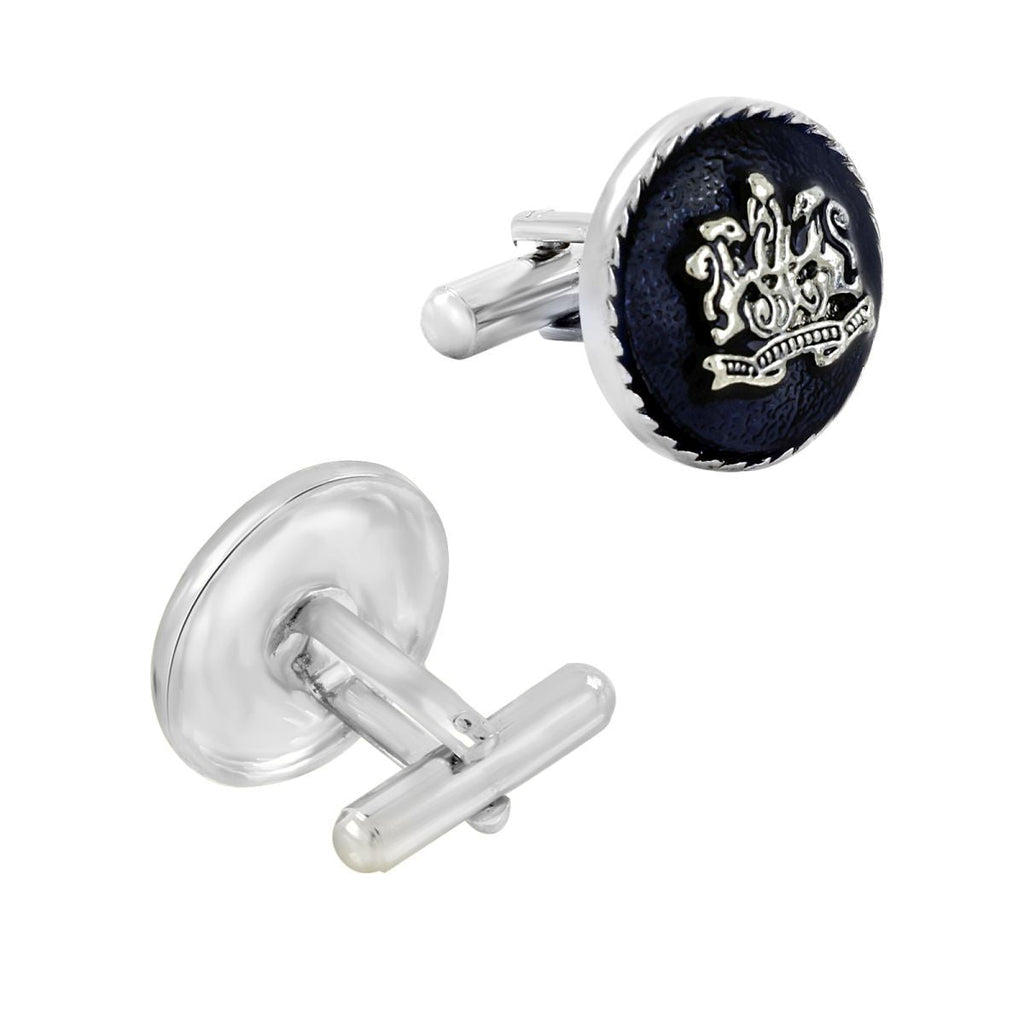 Royal Blue Silver Cufflinks In Box Bulk