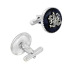 Royal Blue Silver Cufflinks In Box Bulk