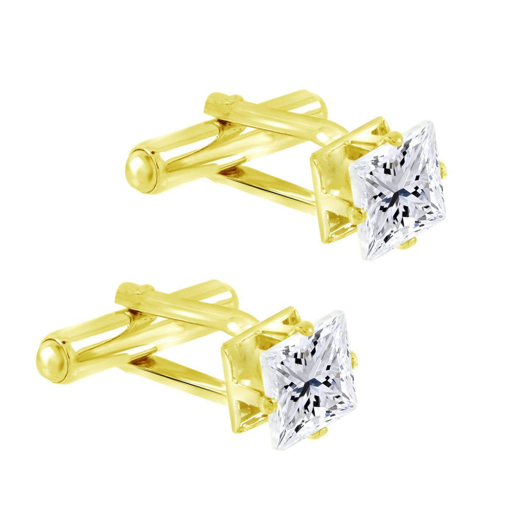 Square White Diamond Cufflinks In Box Bulk
