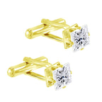 Square White Diamond Cufflinks In Box Bulk