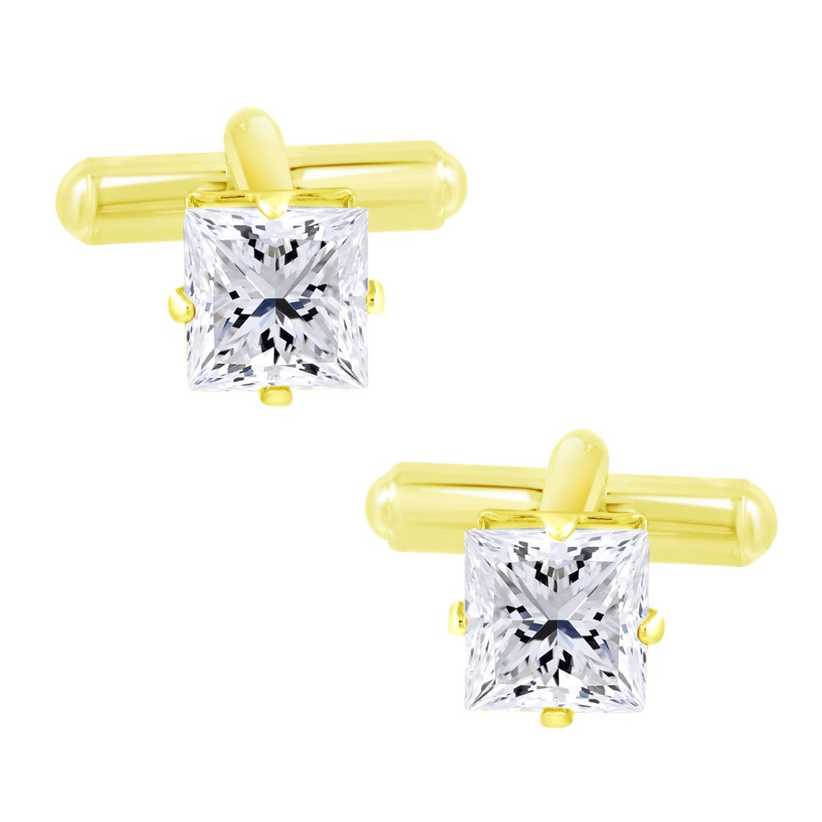 Square White Diamond Cufflinks In Box Bulk