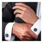 Black Gold Checks Cufflinks In Box Bulk