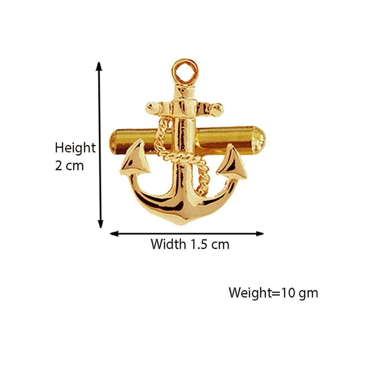 Gold Anchor Cufflinks In Box Bulk