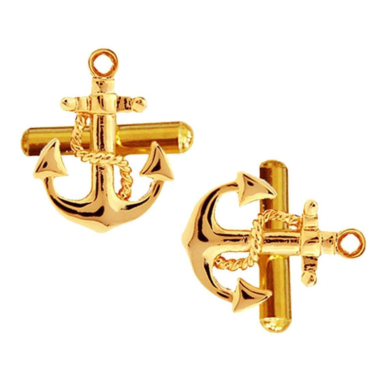 Gold Anchor Cufflinks In Box Bulk