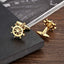Gold Rudder Anchor Sailor Cufflinks In Box Bulk