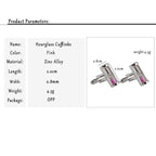 Pink Sand Timer Hour Glass Cufflinks In Box