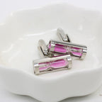 Pink Sand Timer Hour Glass Cufflinks In Box