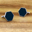 Hexagon Black Cufflinks In Box Bulk