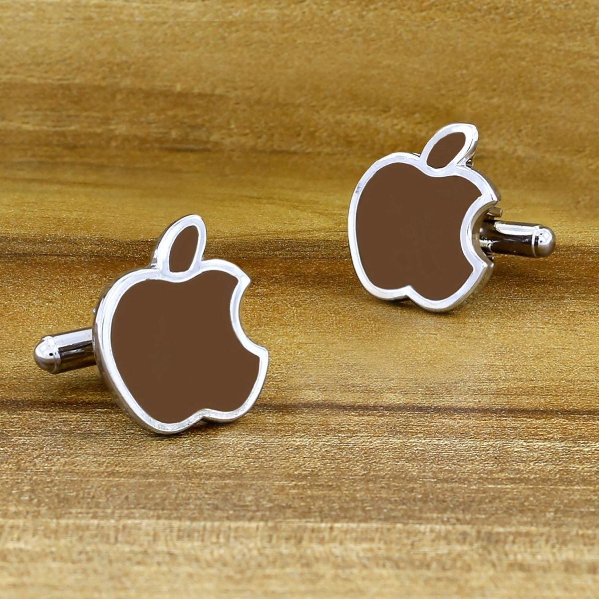 Brown Apple Cufflinks In Box Bulk Main image