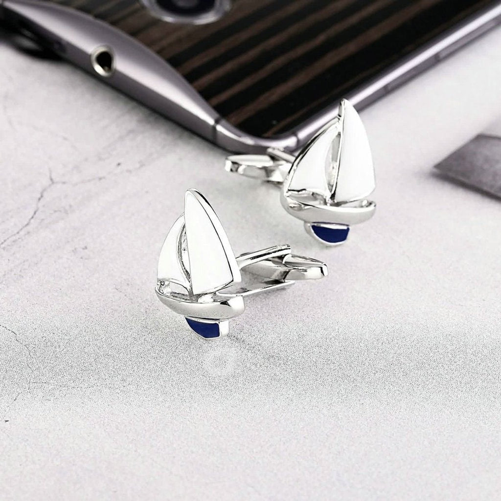 Sailboat Cufflinks In Box Bulk