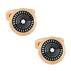 Luxury Rose Gold Black Cufflinks In Box Bulk