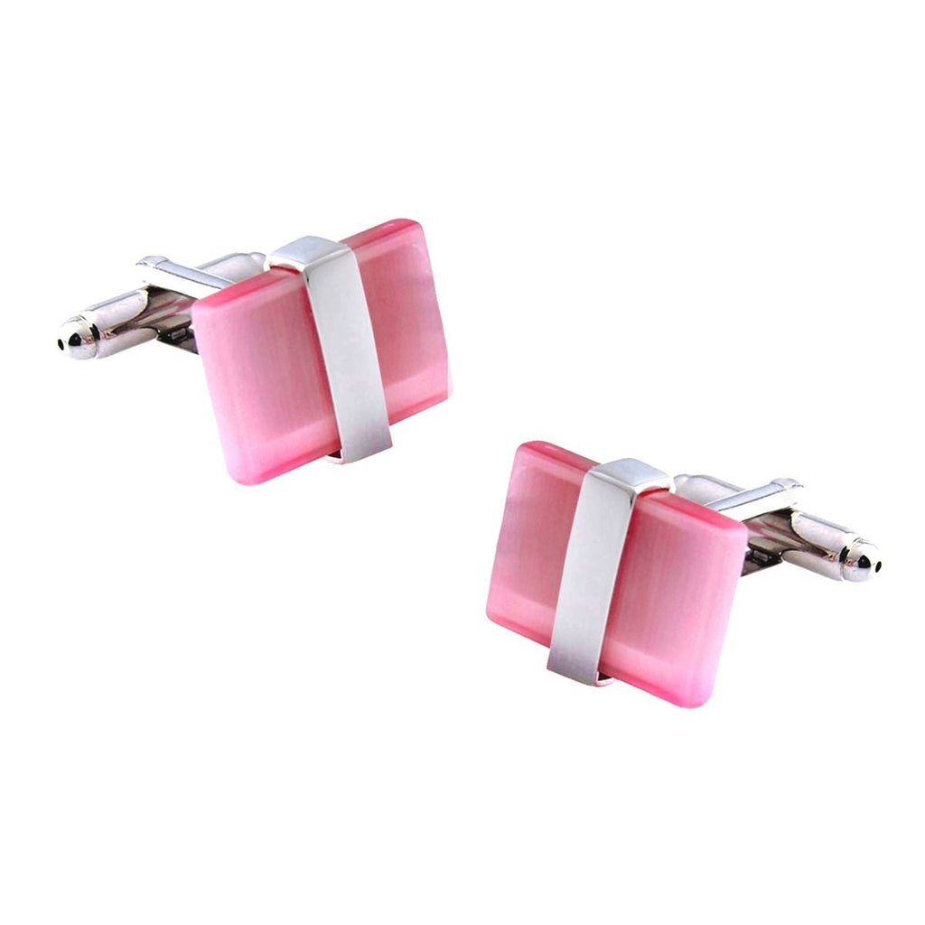 Pink Crystal Cufflinks In Box Bulk