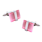 Pink Crystal Cufflinks In Box Bulk