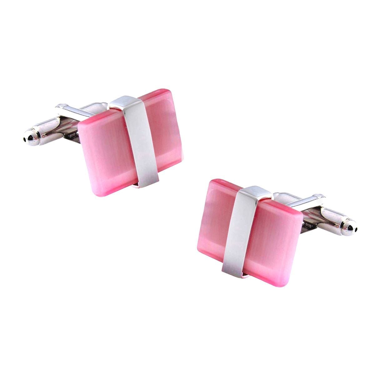 Pink Crystal Cufflinks In Box Bulk