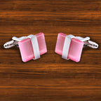 Pink Crystal Cufflinks In Box Bulk