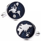 World Map Globe Cufflinks In Box Bulk