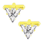 Trillion Diamond Cufflinks Set In Box Bulk