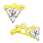 Trillion Diamond Cufflinks Set In Box Bulk