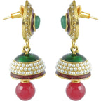 Ruby Emerald Pearl Enamel Jhumki Earring For Women Bulk