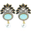 Designer Black Turquouse American Diamond Pearl Drop Earring Bulk