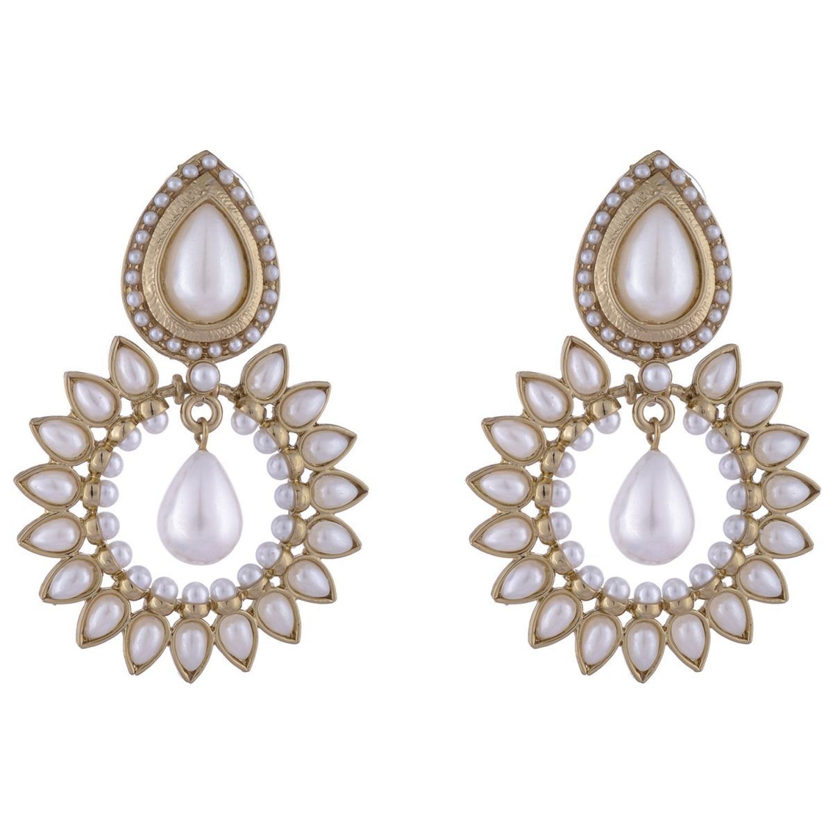 Traditional Antique Gold Plated Pearl Jhumki Earring For Women Bulk Main image