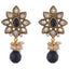 Kundan Flower Pearl Black Stone Meena Earring For Women Bulk