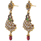 Peacock Antique Gold Plated Meenakari Kundan Earring For Women Bulk