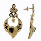 Kundan Polki Black Meenakari Pearl Earring For Women Bulk