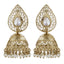 Gold Plated American Diamond Kundan Pearl Jhumki Earring Women Bulk